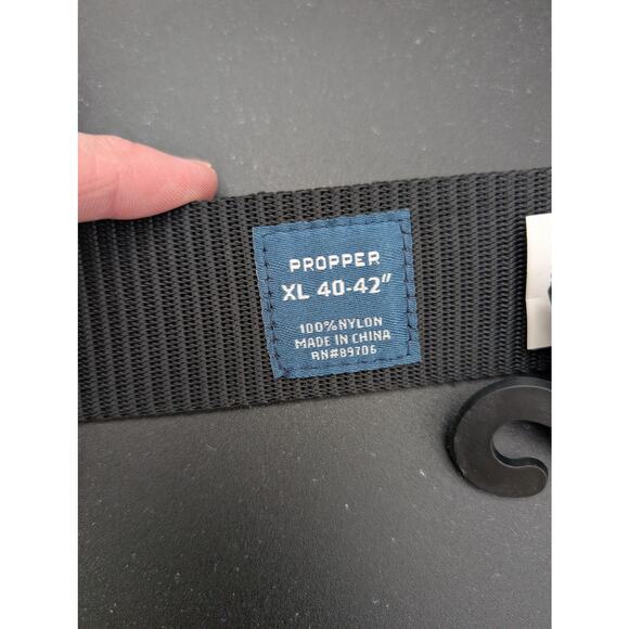 Propper Tactical Belt Mens XL 40-42 Black Nylon Webbing Outdoor F5603 Duty Gear - Picture 7 of 7